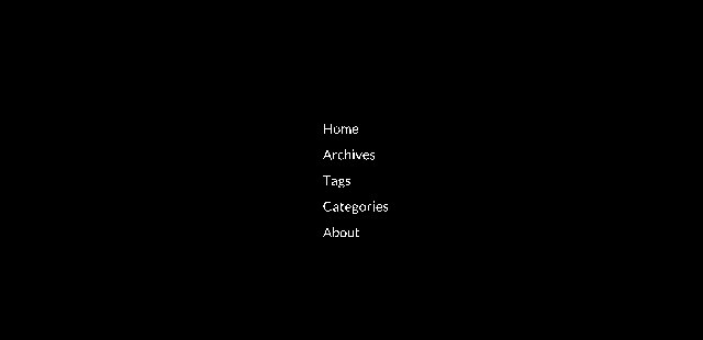 Staggered Float Text Menu